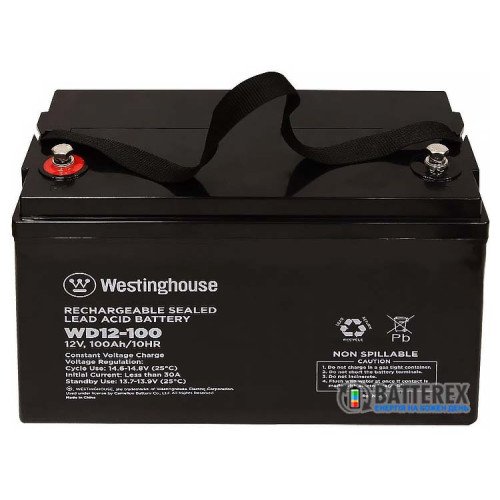 Акумулятор свинцево-кислотний Westinghouse 12V 100Ah terminal T16