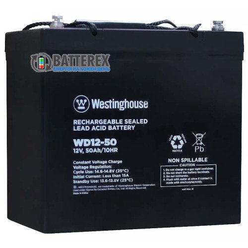 Аккумулятор свинцово-кислотный Westinghouse Deep Cycle 12V 50Ah terminal T14