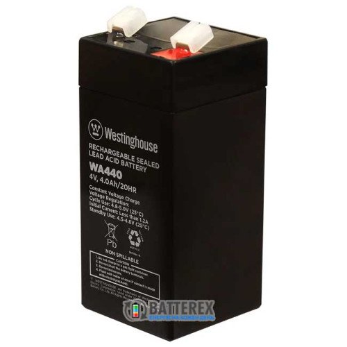 Аккумулятор свинцово-кислотный Westinghouse 4V 4Ah terminal T1