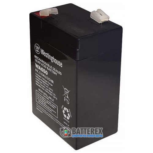 Аккумулятор свинцово-кислотный Westinghouse 6V 5Ah terminal F2