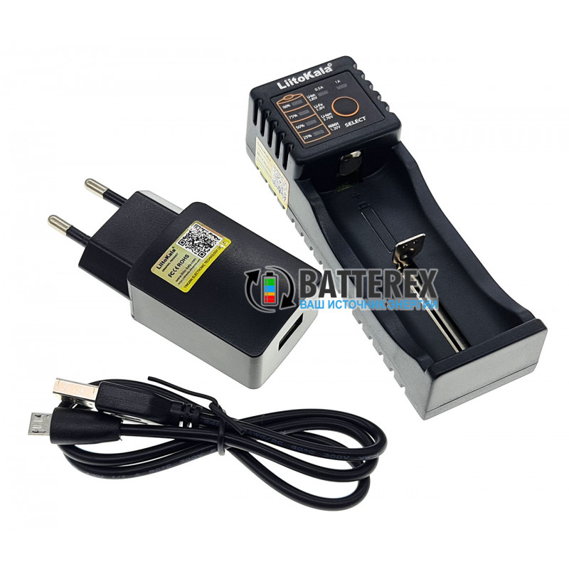 Зарядний пристрій LiitoKala Lii-100B з блоком живлення USB для AA, AAA и Li-ion/LiFePO4 акумуляторів