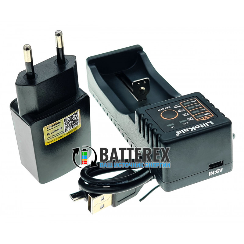 Зарядний пристрій LiitoKala Lii-100B з блоком живлення USB для AA, AAA и Li-ion/LiFePO4 акумуляторів