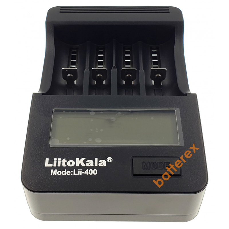 LiitoKala Lii-400 - зарядное устройство на 4 аккумулятора AA, AAA, Li-ion с функцией PowerBank и выбором тока заряда
