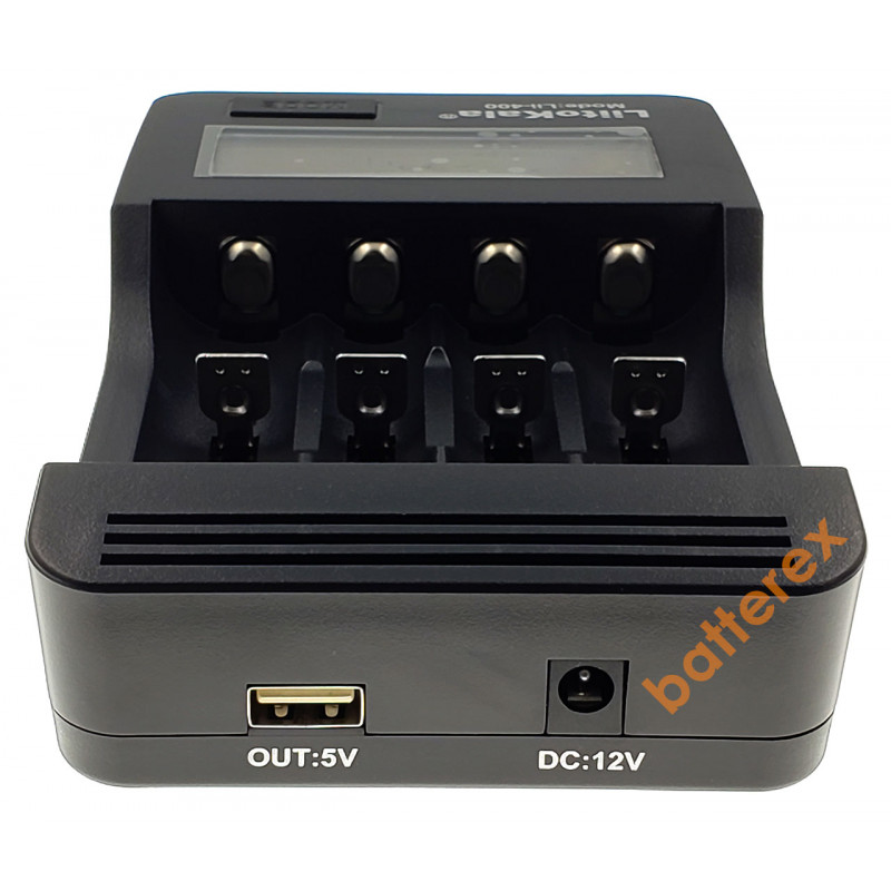 LiitoKala Lii-400 - зарядное устройство на 4 аккумулятора AA, AAA, Li-ion с функцией PowerBank и выбором тока заряда