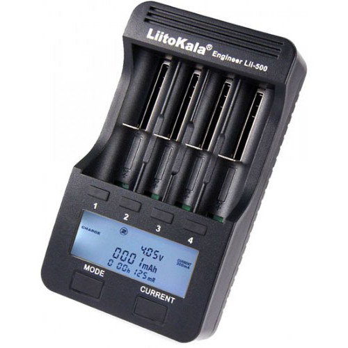 LiitoKala Lii-500 - интеллектуальное зарядное устройство на 4 аккумулятора Li-ion и NiMH с функциями тестирования и повербанк. Оригинал - гарантия 12 месяцев