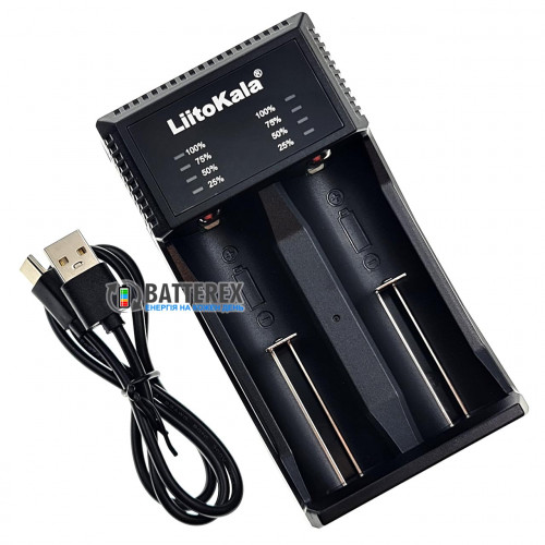 LiitoKala Lii-C2 - зарядное устройство на 2 канала для NiMH и Li-ion аккумуляторов с портом Type-C и поддержкой длинных аккумуляторов до 80мм