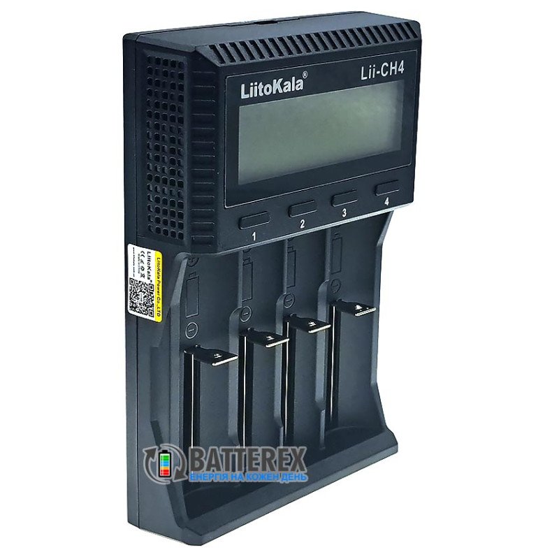Универсальное зарядное устройство LiitoKala Lii-CH4 для аккумуляторов Li-ion 1.5V, Li-ion 3.6V, Li-ion 3.7V, NiMH 1.2V, LiFePO4 3.2V всех популярных размеров