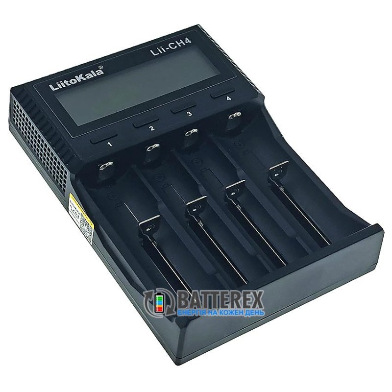 Универсальное зарядное устройство LiitoKala Lii-CH4 для аккумуляторов Li-ion 1.5V, Li-ion 3.6V, Li-ion 3.7V, NiMH 1.2V, LiFePO4 3.2V всех популярных размеров
