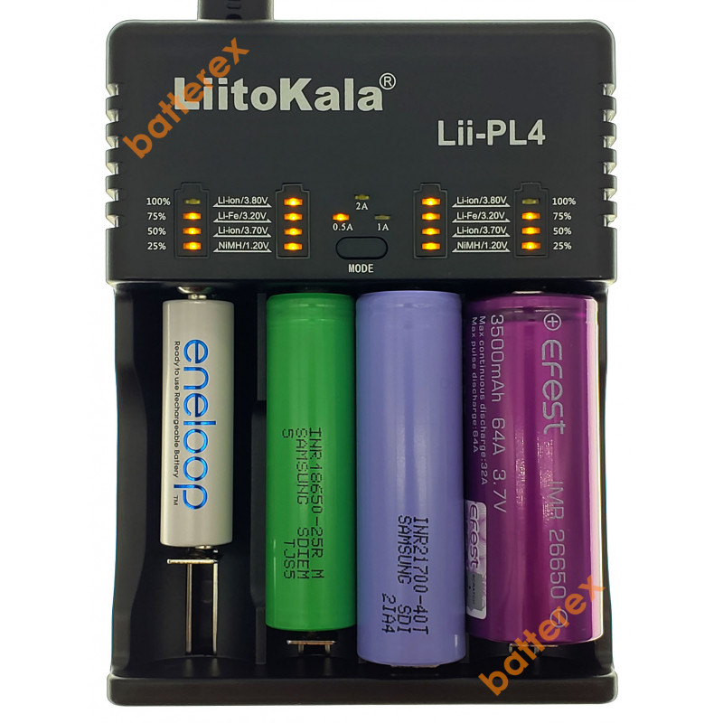 Зарядний пристрій LiitoKala Lii-PL4 на 4 акумулятори Ni-MH/Li-ion/LiFePO4