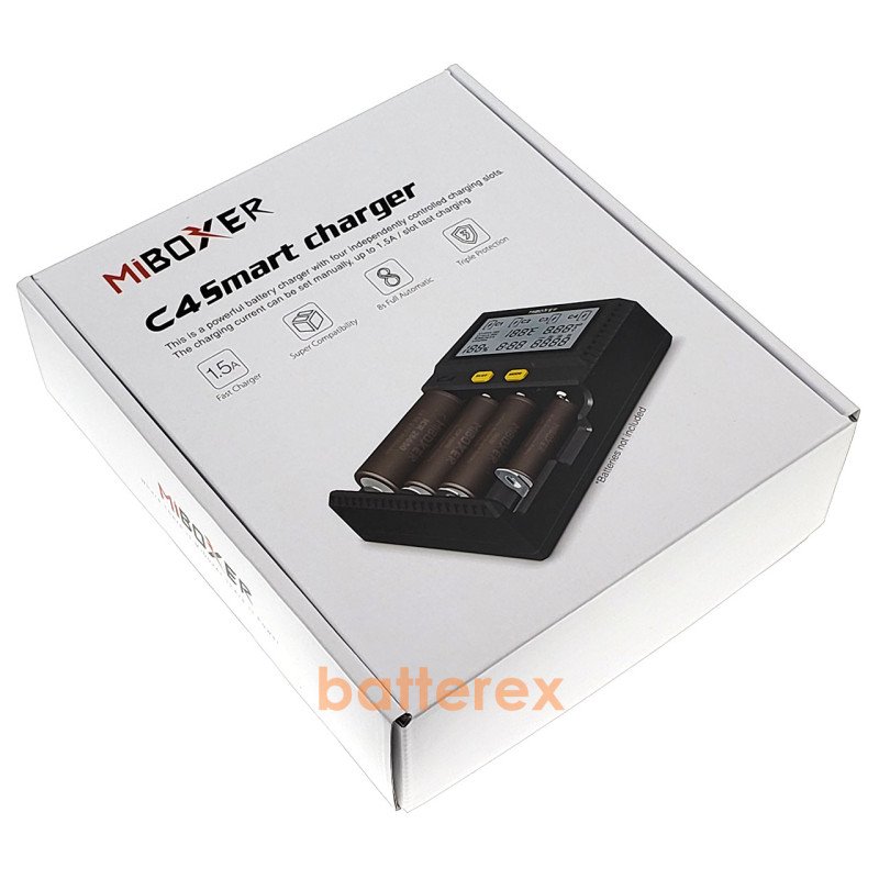 Зарядний пристрій MIBOXER C4 V4 для акумуляторів Li-ion/LiFePO4/Ni-MH