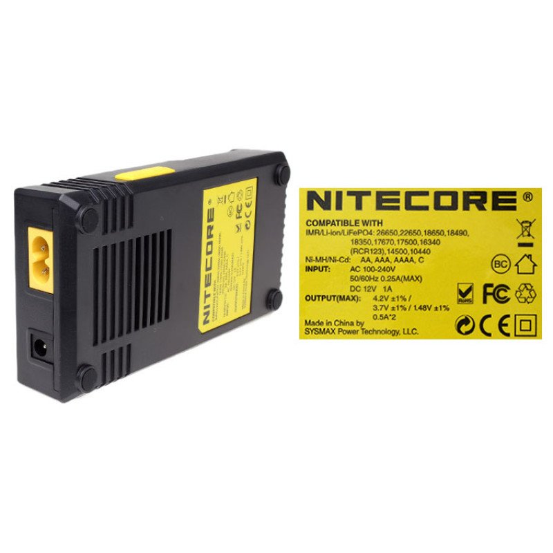 Универсальное зарядное устройство Nitecore Digicharger D2 для Li-ion и NiMH аккумуляторов (2 канала, дисплей)