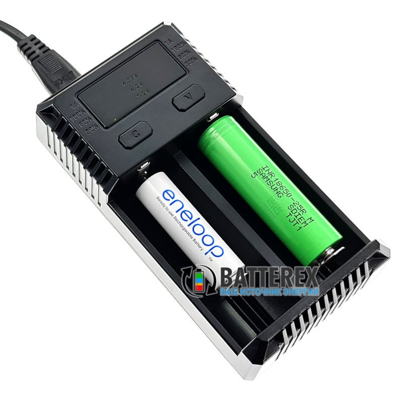 Зарядний пристрій Nitecore NEW i2 на 2 акумулятори Li-ion/LiFePO4/Ni-MH