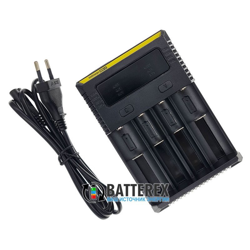 Універсальний зарядний пристрій Nitecore NEW i4 на 4 акумулятори АА, ААА, Li-ion 18650, 21700, 26650, 18500