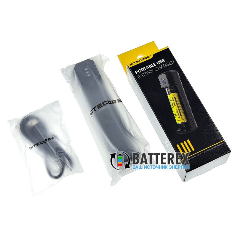 Преміальний зарядний пристрій Nitecore UI1 для  Li-ion 18650, 21700, 18500, 14500, 26650 800mah