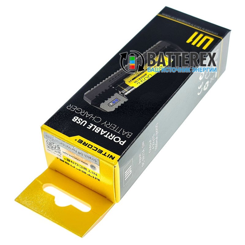 Преміальний зарядний пристрій Nitecore UI1 для  Li-ion 18650, 21700, 18500, 14500, 26650 800mah