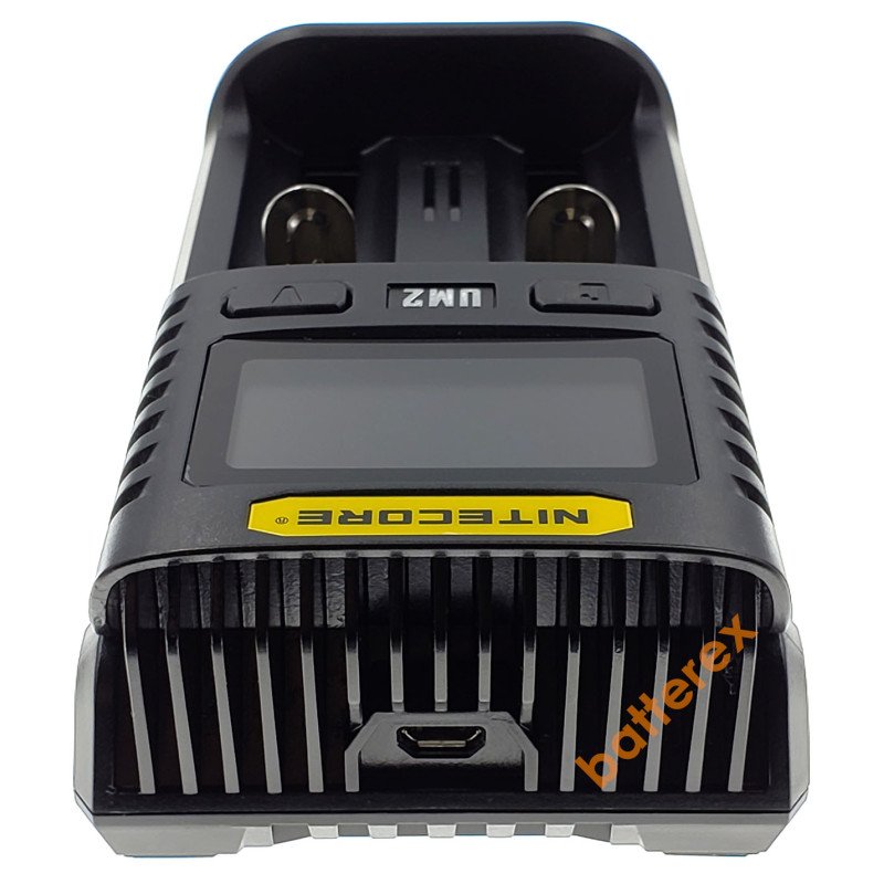 Nitecore UM2 - універсальна швидка зарядка на 2 канали для NiMH/Ni-Cd/Li-ion/IMR/LFP/LiFePO4 акумуляторів LCD, USB QC 2.0, 3A