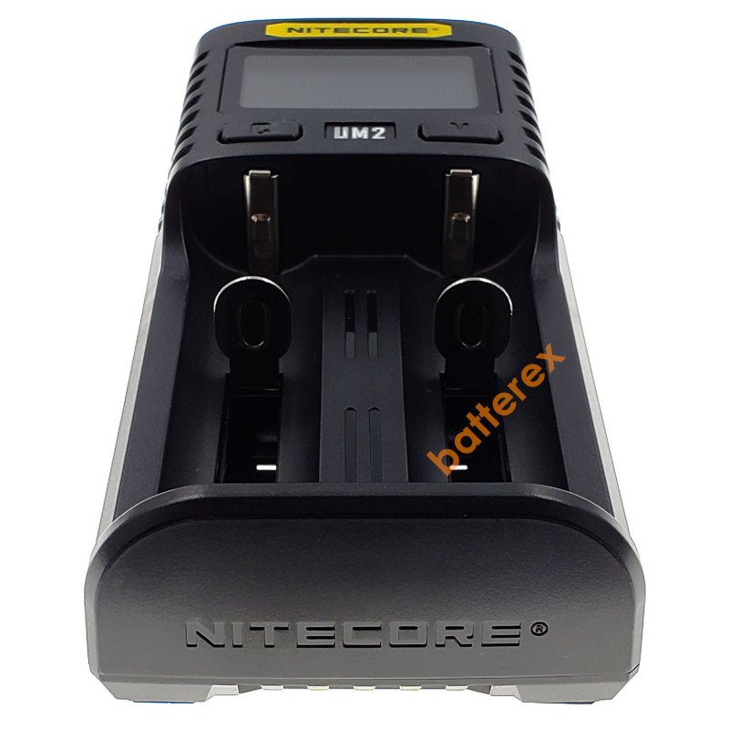 Nitecore UM2 - універсальна швидка зарядка на 2 канали для NiMH/Ni-Cd/Li-ion/IMR/LFP/LiFePO4 акумуляторів LCD, USB QC 2.0, 3A