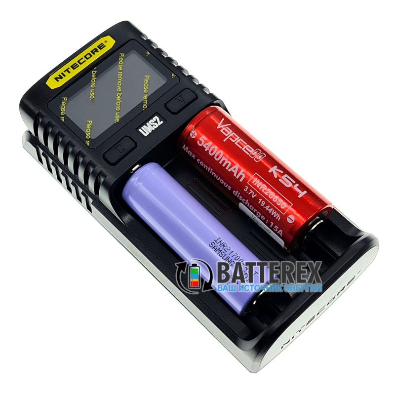 Універсальний зарядний пристрій Nitecore UMS2 на 2 акумулятори
