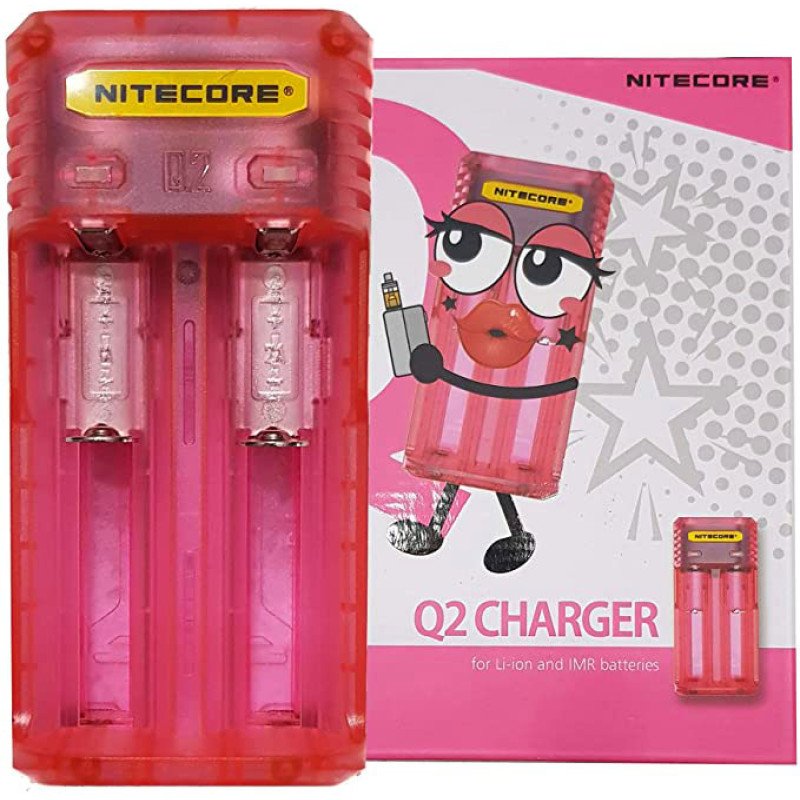 Зарядное устройство Nitecore Q2 Pinky Peach розового цвета на 2 канала для Li-ion/IMR аккумуляторов (ток заряда 1А/2А)