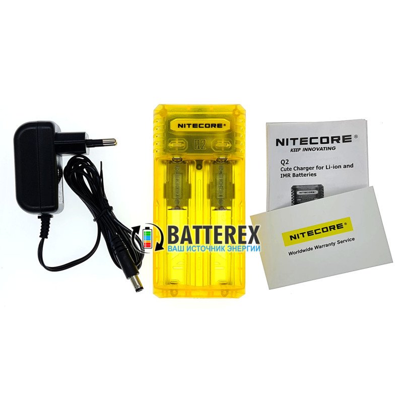 Зарядное устройство Nitecore Q2 Juicy Mango на 2 канала для Li-ion/IMR аккумуляторов (ток заряда 1А/2А)