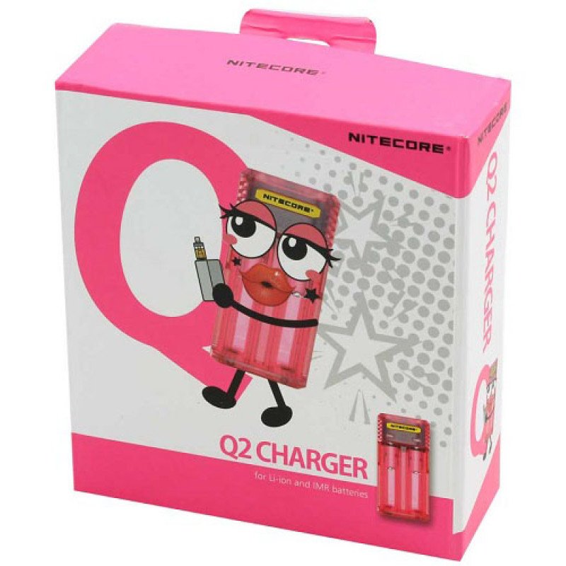 Зарядное устройство Nitecore Q2 Pinky Peach розового цвета на 2 канала для Li-ion/IMR аккумуляторов (ток заряда 1А/2А)