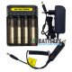 Зарядное устройство Nitecore Q4 Blackberry на 4 канала для Li-ion/IMR аккумуляторов (ток заряда 1А/2А) чёрного цвета
