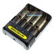 Зарядное устройство Nitecore Q4 Blackberry на 4 канала для Li-ion/IMR аккумуляторов (ток заряда 1А/2А) чёрного цвета