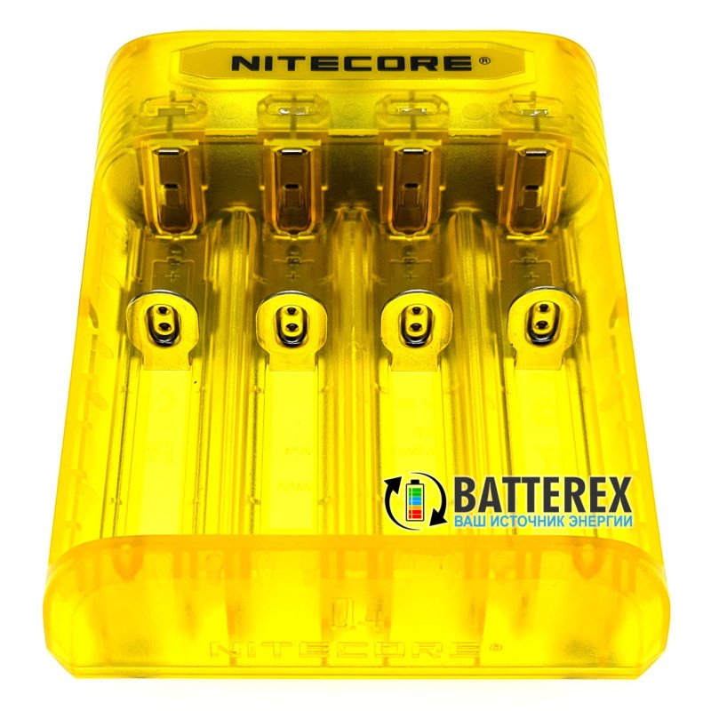Зарядний пристрій Nitecore Q4 Juicy Mango на 4  Li-ion акумулятори