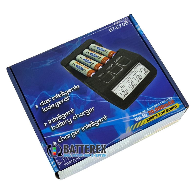 Интеллектуальное зарядное устройство Opus BT-C700 для АА и ААА аккумуляторов