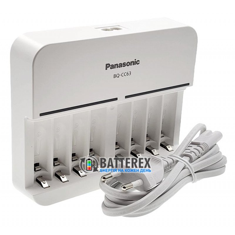 Зарядное устройство Panasonic Eneloop BQ-CC63 Smart 8 Charger на 8 каналов для АА и ААА аккумуляторов, упаковка EcoBox