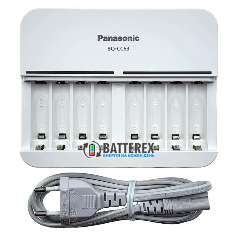 Зарядное устройство Panasonic Eneloop BQ-CC63 Smart 8 Charger на 8 каналов для АА и ААА аккумуляторов, упаковка EcoBox