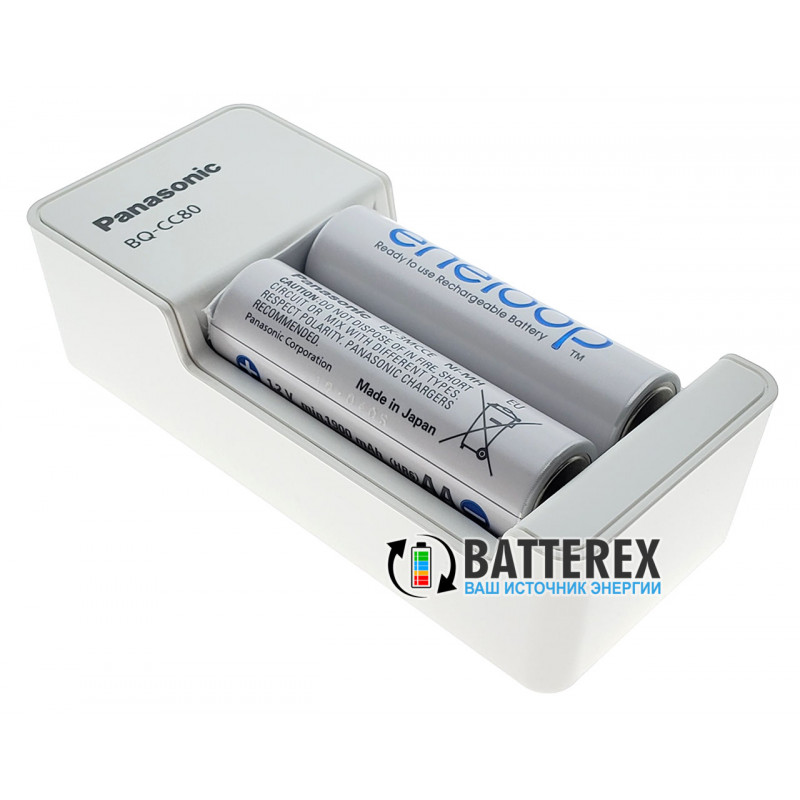 Зарядное устройство Panasonic Eneloop BQ-CC80 + 2 аккумулятора AA Panasonic Eneloop 2000mah