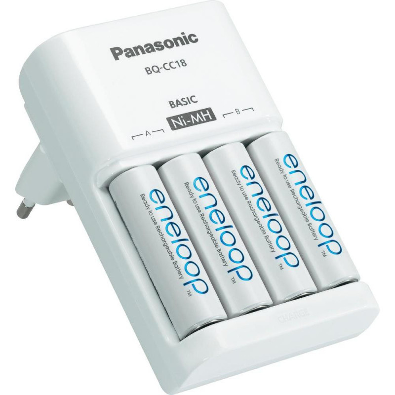 Зарядное устройство Panasonic Eneloop BQ-CC51E Basic Charger + 4 аккумулятора AA Panasonic Eneloop 2000mah BK-3MCCE
