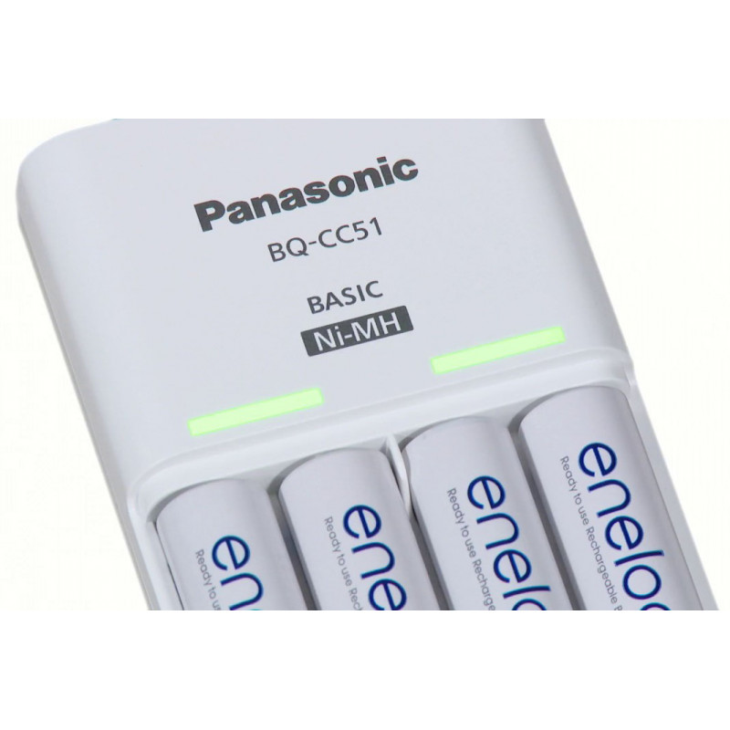 Зарядное устройство Panasonic Eneloop BQ-CC51E Basic Charger + 4 аккумулятора AA Panasonic Eneloop 2000mah BK-3MCCE
