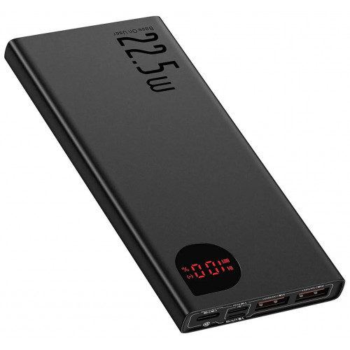 Повербанк Baseus Adaman Metal Black PPIMDA-B0A 10000mAh 22.5W с быстрым зарядом QC 3.0 и PD