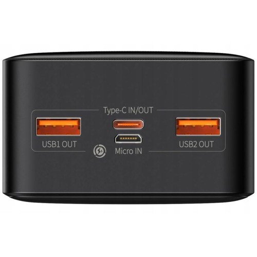 Повербанк Baseus Bipow 30000mAh 20W Black PPBD050401 із функціями швидкого заряду QC 3.0 и PD