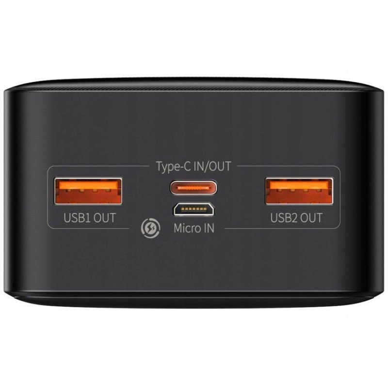 Повербанк Baseus Bipow PPBD050401 30000mAh 20W Black із швидким зарядом Quick Charge 3.0 и PD