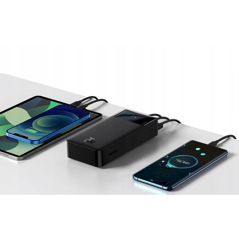 Повербанк Baseus Bipow PPBD050401 30000mAh 20W Black із швидким зарядом Quick Charge 3.0 и PD