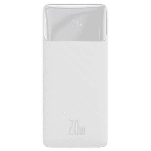 Повербанк Baseus Bipow PPDML-M02 20000mAh 20W White с функциями быстрого заряда QC 3.0 и PD