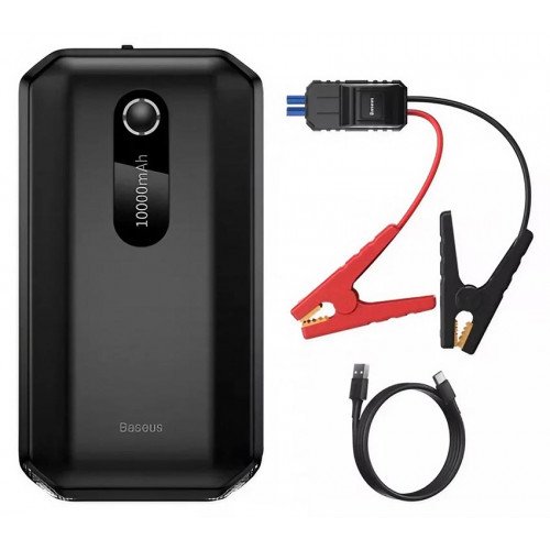 Baseus Super Energy Car Jump Starter 10000mAh Black CGNL020101 - пуско-зарядное устройство для автомобиля с функциями повербанка и фонариком