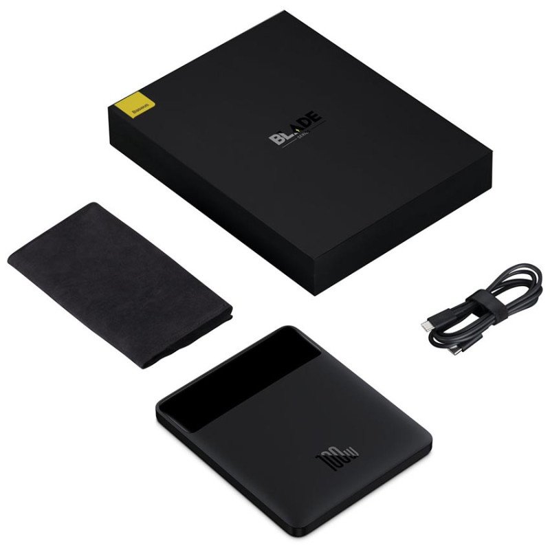 Повербанк Baseus Blade High Power PPDLG-01 20000mAh 100W Black с быстрой зарядкой QC 4.0 и PD для ноутбуков, планшетов, сматрфонов