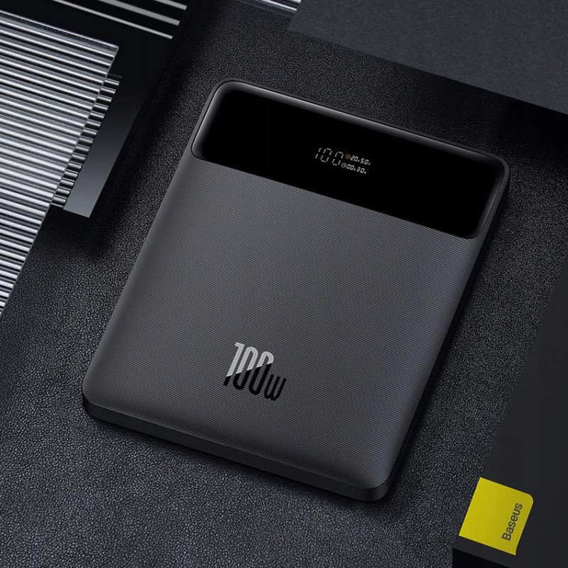 Повербанк Baseus Blade High Power PPDLG-01 20000mAh 100W Black с быстрой зарядкой QC 4.0 и PD для ноутбуков, планшетов, сматрфонов