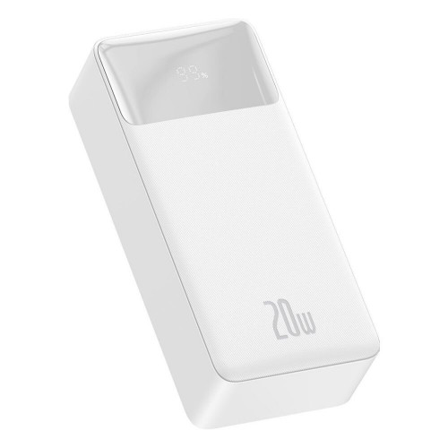 Повербанк Baseus Bipow PPDML-N02 30000mAh 20W White с функциями быстрого заряда QC 3.0 и PD