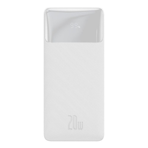 Повербанк Baseus Bipow PPDML-N02 30000mAh 20W White с функциями быстрого заряда QC 3.0 и PD