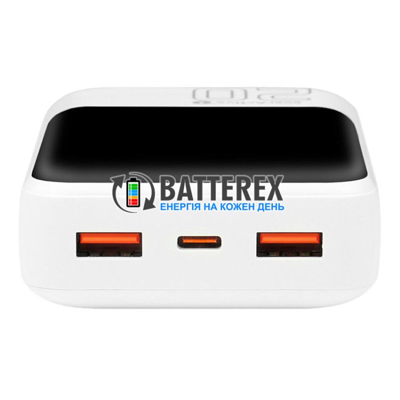 Повербанк с быстрым зарядом EverActive Energy Bank EB-20Q 20000 mAh 22.5W QC+PD, сквозной заряд Pass-through, дисплей