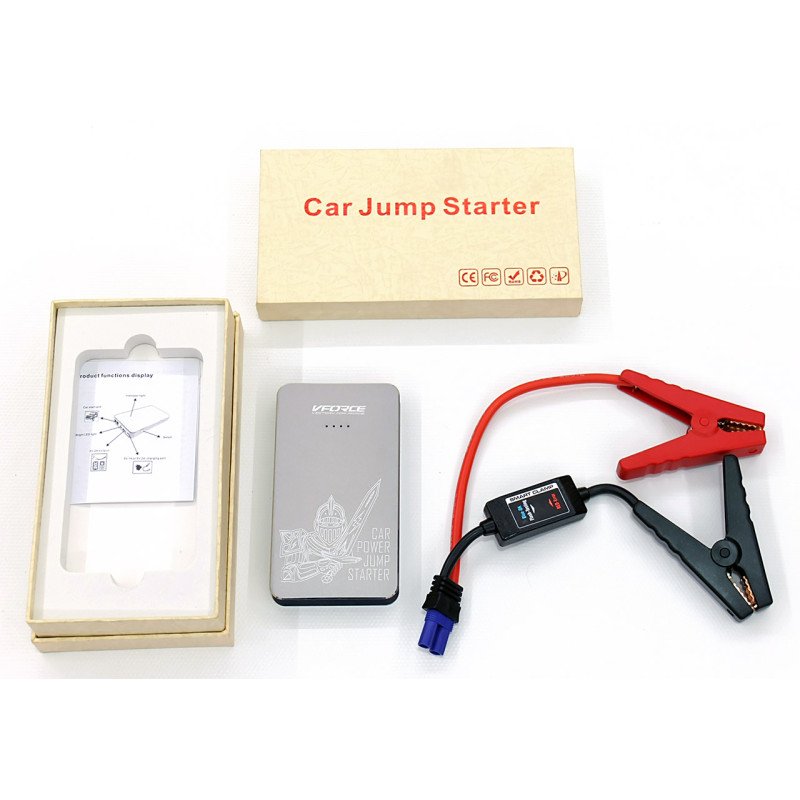 Мобильная батарея - автомобильный стартер Car Jump Starter Power Bank HQ-Tech VFORCE Silver 8800mAh