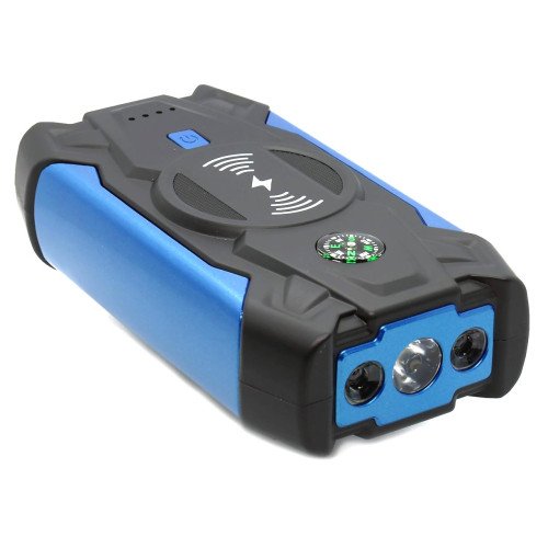 HQ-Tech High-Power 39800mAh Blue - пусковое устройство для автомобиля с функциями повербанка, беспроводной зарядкой и фонариком