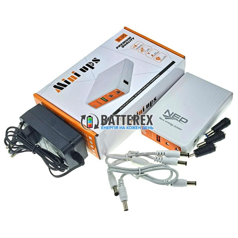 Mini UPS Powerbank для роутеров NEP QX-600 5V/9V/12V 25W 8800mah 220/12V