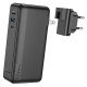 Повербанк - сетевой адаптер HOCO Q16 2-in-1 Adapter & PowerBank 10000mAh Black 22.5W, быстрый заряд QC3.0 и PD 20W