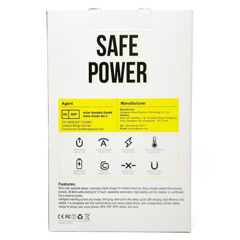 Повербанк Mibrand Extreme MI20K/S4W 20000mAh 15W Solar Charger PowerBank із сонячною панеллю, вбудованними кабелями та ліхтариком